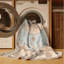 Tapis beige lavable à la machine Afyon-849417873