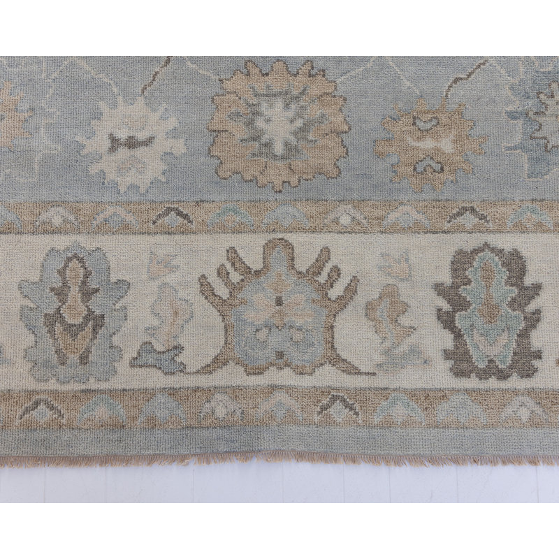 Hand Knotted Wool Geometric Shapes Area Rug, Rectangle 12' x 15'