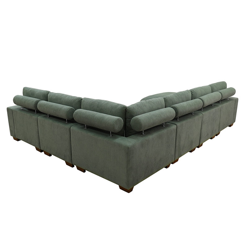 Mesure Corduroy L-Shaped Sectional