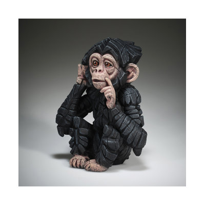 EDGE Sculpture Baby Chimp Figure 7.7in H