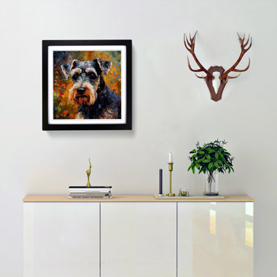 Schnauzer Post-Impressionism - Framed Print