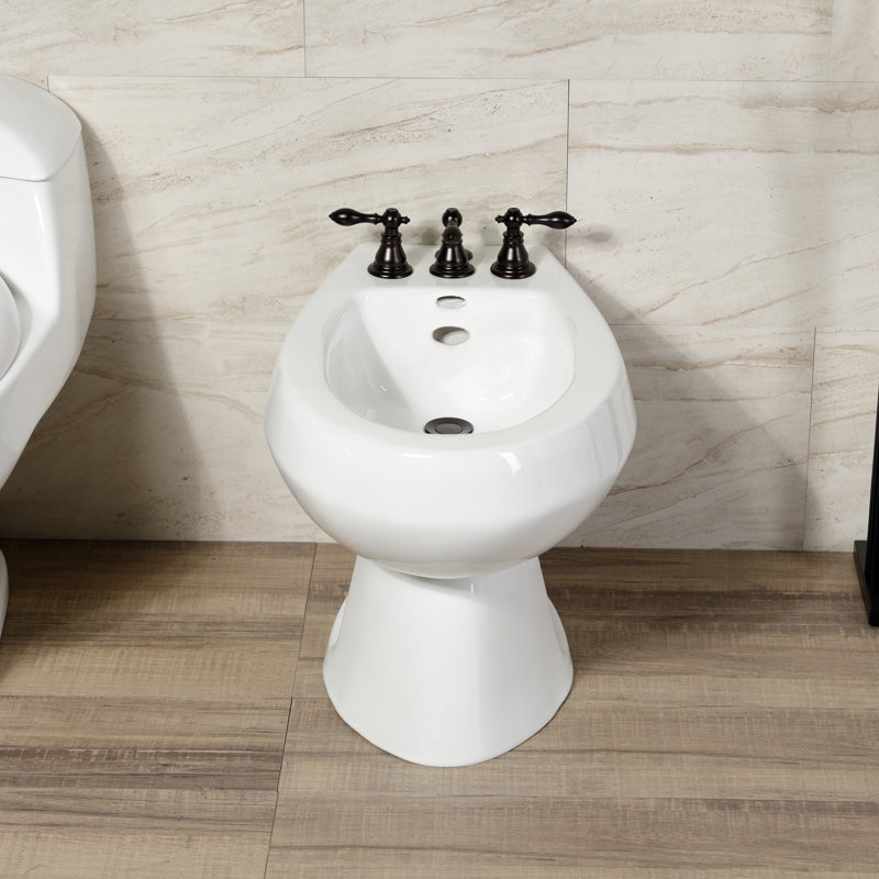 Robinet de bidet espacé vertical, Bronze huilé