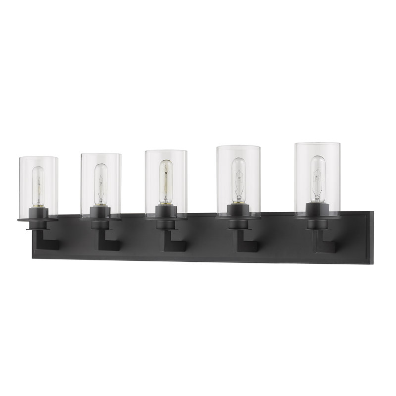 Éclairage de salle de bain à intensité variable 5 lumières Attah, Bronze