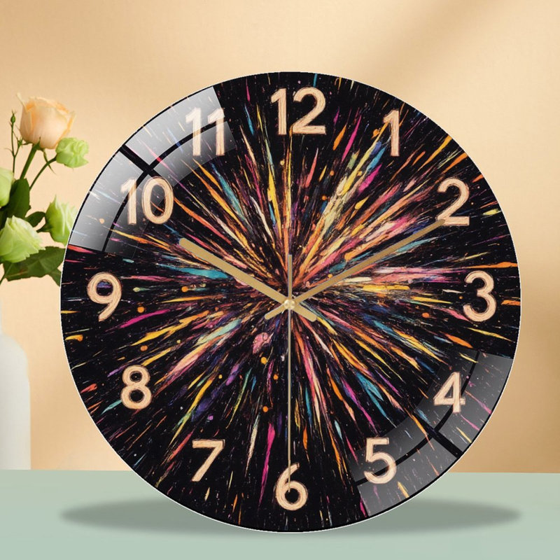 Horloge murale colorée explosion moderne 12 po