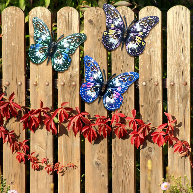Metal Wall Decor, Green/Blue/Black
