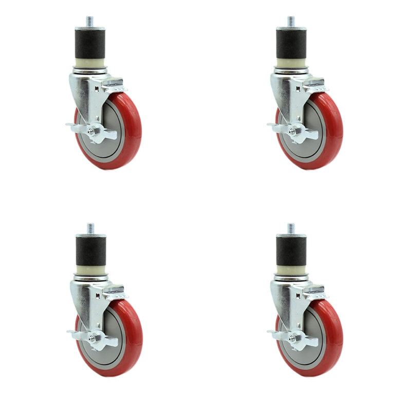 Expanding Stem Caster with Brake