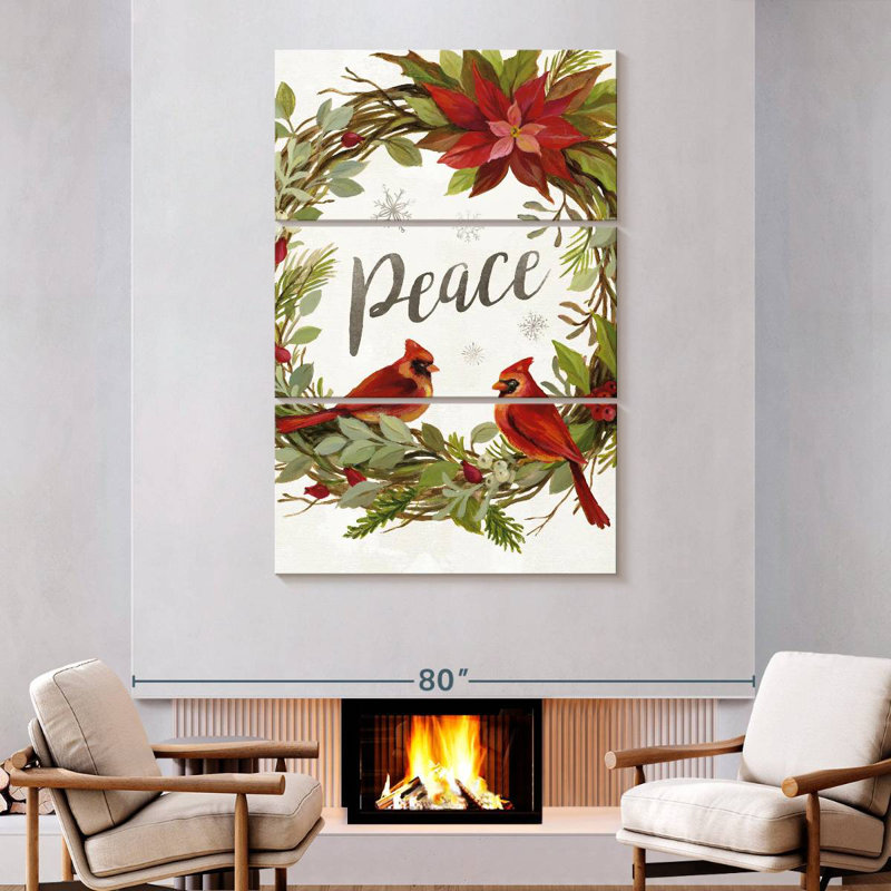 Khepri Cardinal Christmas III, 74" H x 48" W