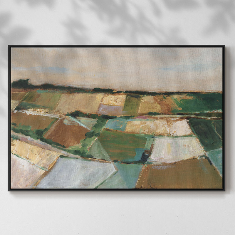 " Pastel Fields I ", Black, 17" H x 25" W x 2" D
