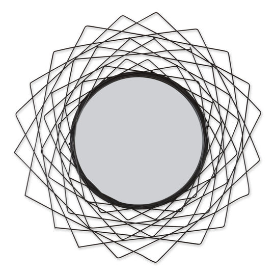 GEOMETRIC BLACK WALL MIRROR