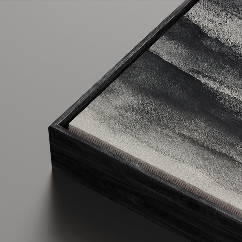 Framed Canvas Wall Art, Vintage Abstract Wall Canvas Prints 24"x36", Black, 36" H x 24" W