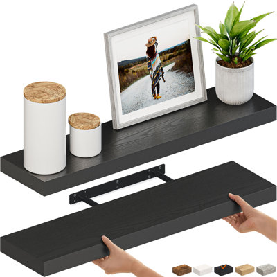 Sydney 36" Floating Shelves, 6" Depth Long Wall Mount Shelves