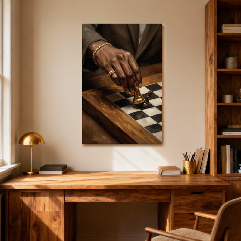 Plateau de jeu Fashion Chess, H 24 po x l 36 po