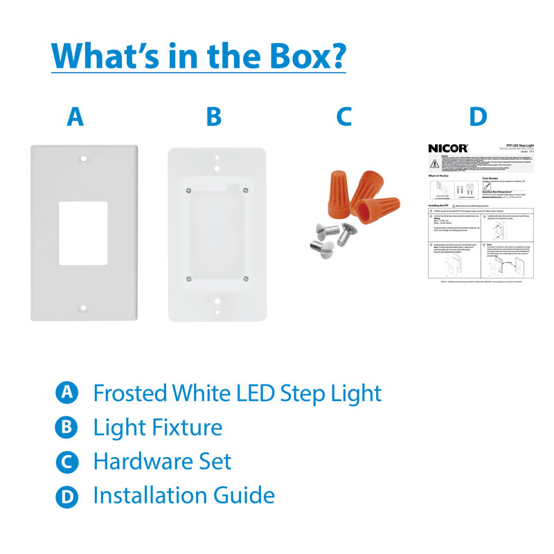 Powder Coated Finish Integrated LED Step Light, White