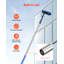 Ensemble de poteau alimenté à l'eau, poteau de nettoyage de panneau solaire de 12 pi avec poignée extensible, tête de brosse rotative à 180 ° et tuyau de 65,6 pi, outil de nettoyage de fenêtre domestique et extérieur pour terrasse de panneau solaire de caravane-2031130995
