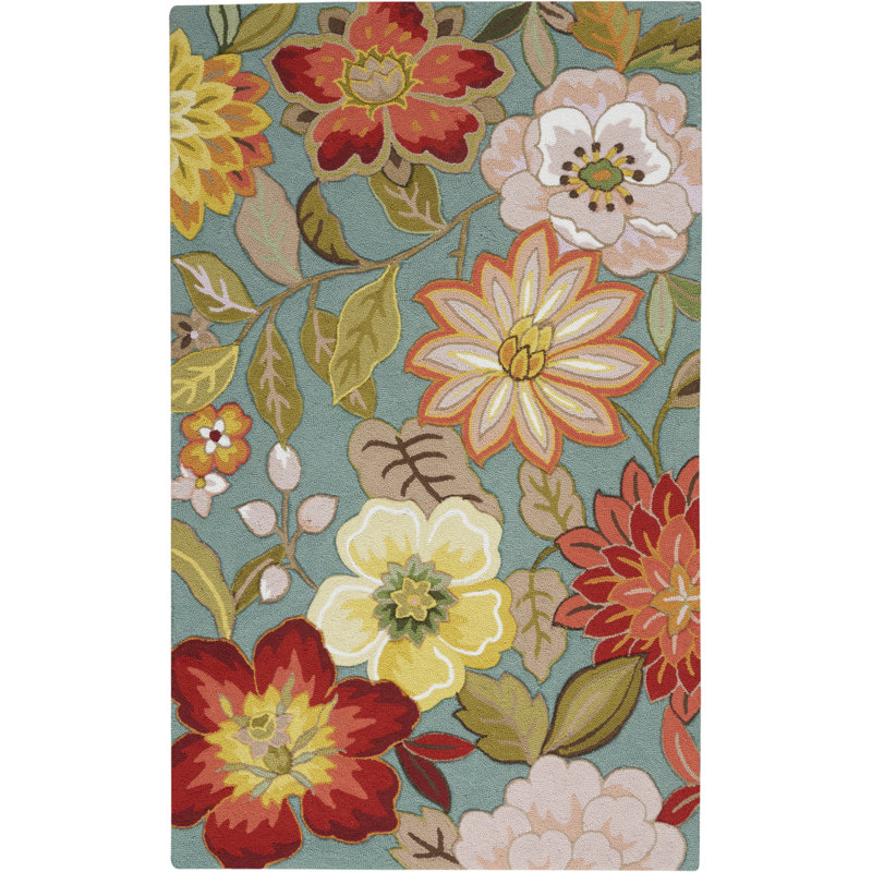 Tapis floral Karyn, Rectangle 3 pi 6 po x 5 pi 6 po