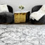 Tapis à motif abstrait de luxe avec cercles argentés Penina