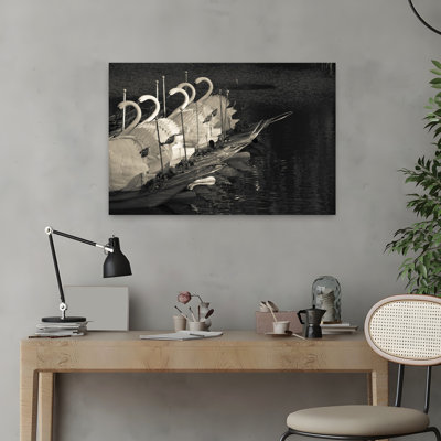 Swan, bateaux, rivière, jardin public, Boston, Massachusetts, États-Unis, art contemporain