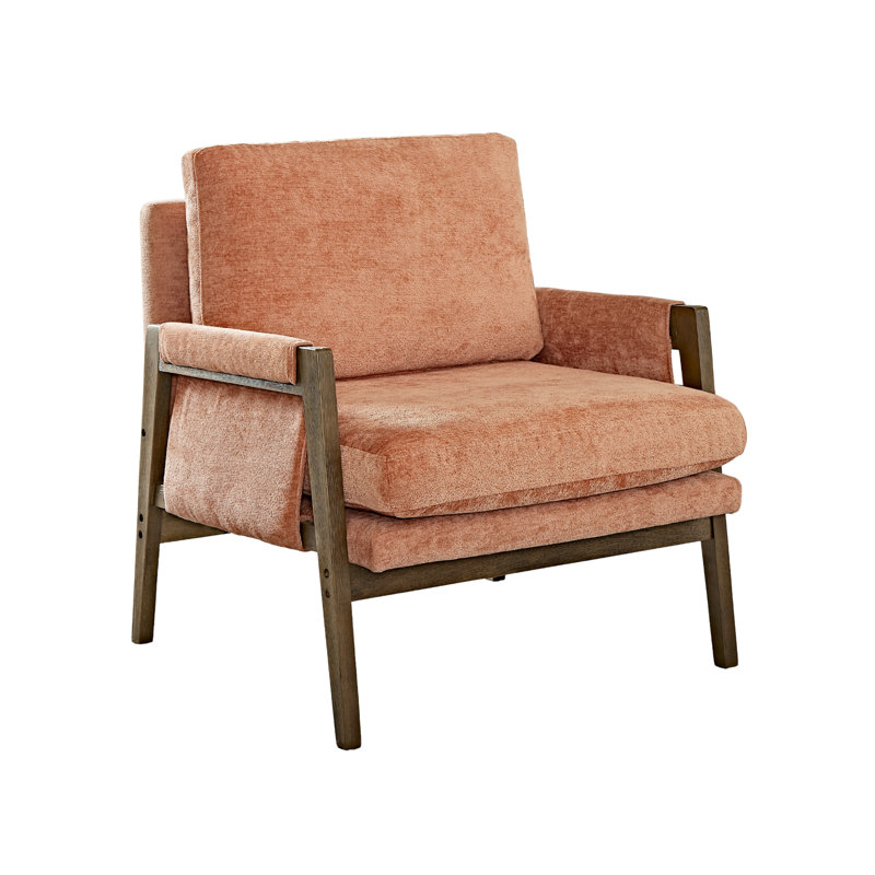 Chaise d'appoint Blerton, Velours orange
