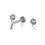 Acquaco Linki Loop Wall Mount Three-Hole Two Handle Bathroom Lavatory Faucet