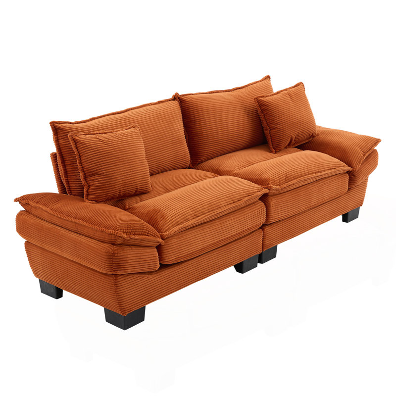 Canapé-lit Corduroy, Orange