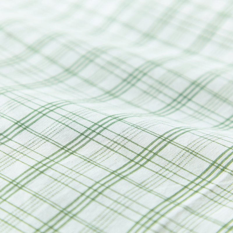 Tranquil Check Duvet Cover Set, Green Chequered, Super King Duvet Cover + 2 Pillowcases
