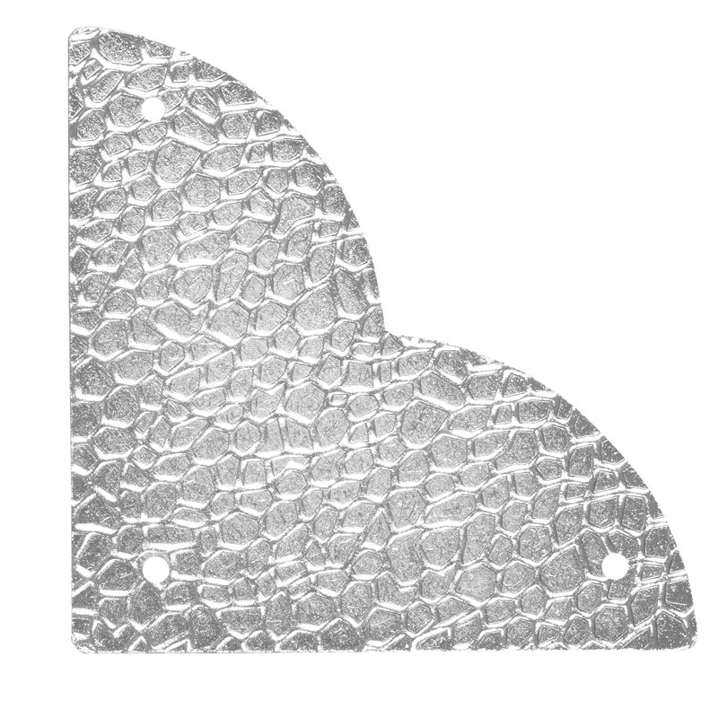Dritz Home Textured Quatrefoil Corners, Large, 3 Pack, Nickel