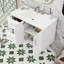 Meuble-lavabo mural avec lavabo en céramique, armoire de rangement flottante et 2 tiroirs à fermeture en douceur-1599550037