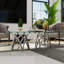 2 Piece Clear Tempered Glass And Silver Living Room Table Set