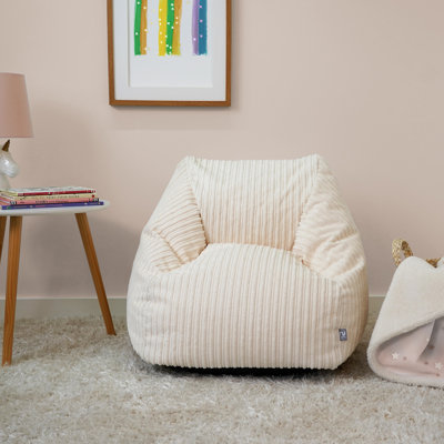 rucomfy Beanbags Big Kids Snuggle Chair - Large Corduroy Armchair for Kids & Teenagers - Home Furniture Living Room or Bedroom Seating - Machine Washable