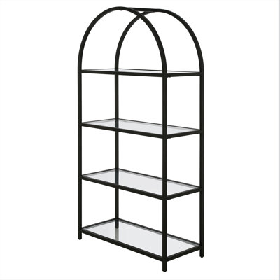 Volente Garrett 62" H 4-Tier Metal and Glass Bookcase