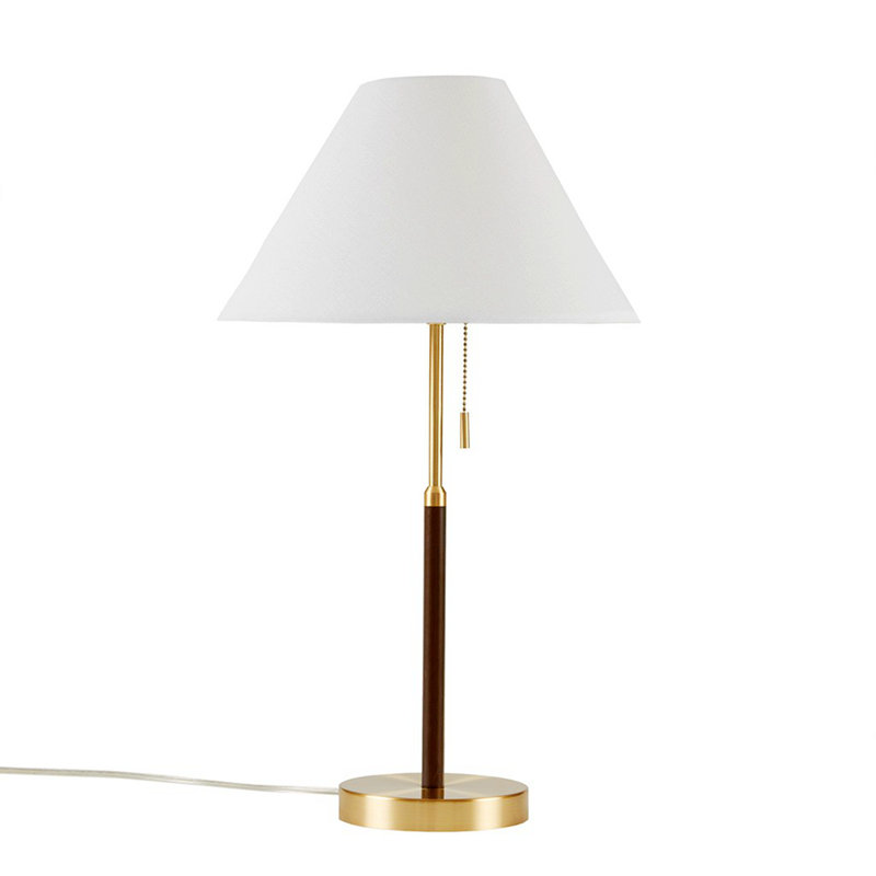 Bromley 23.5" White and Gold Mid-Century Table Lamp