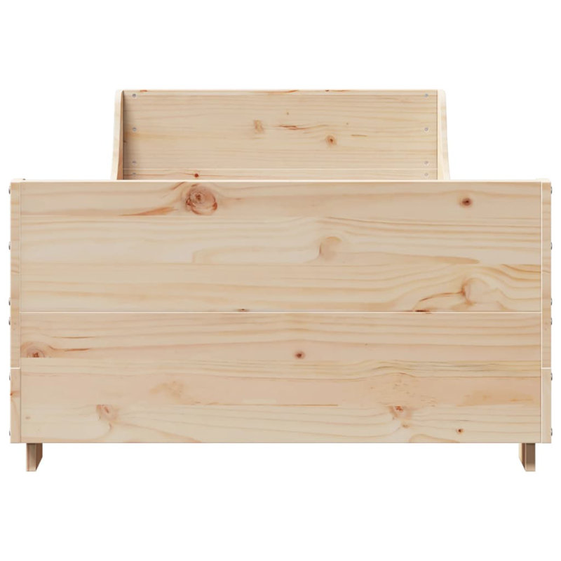 Bed, Brown, European Single (90 x 200 cm)