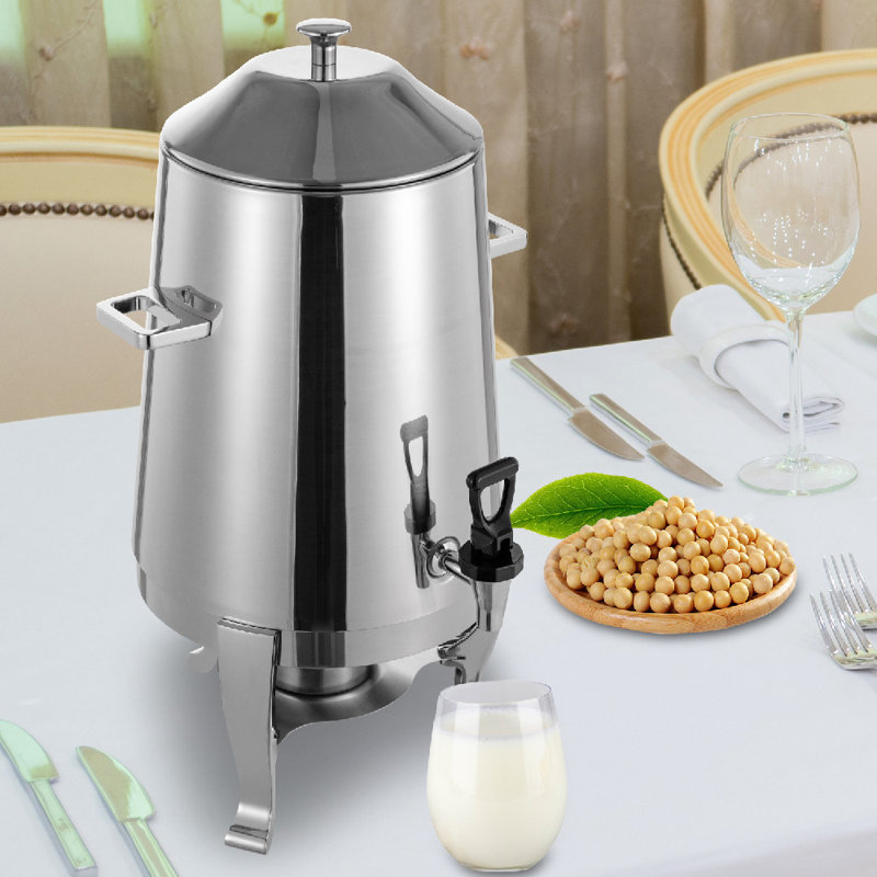 Distributeur de boissons Brinlie en acier inoxydable 13 L / 3,43 gallons, Argent