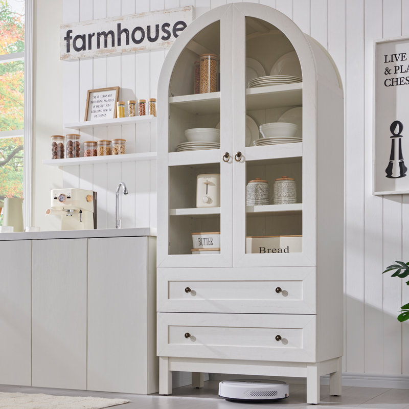 Cardentey Arched Storage Cabinet, White