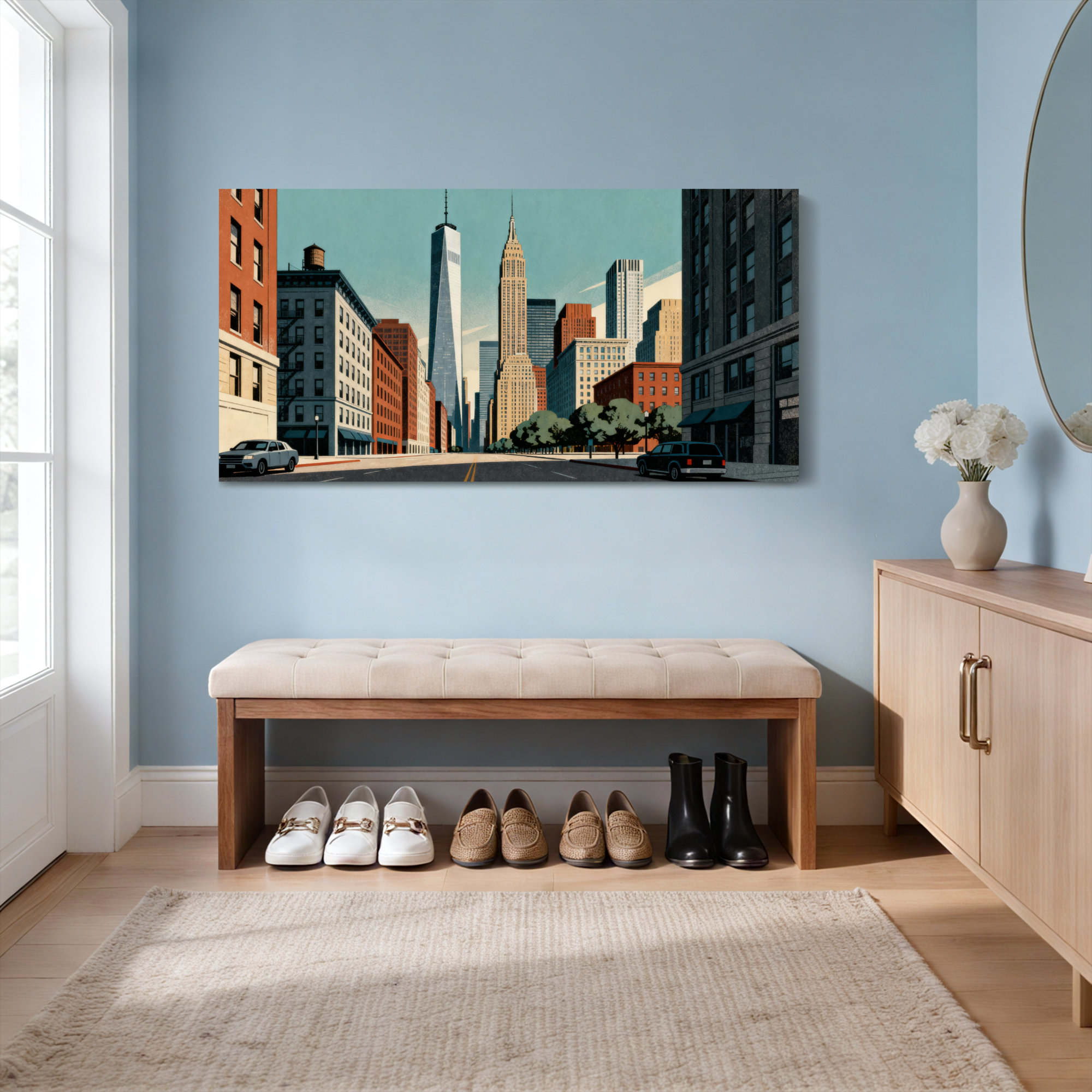 Red Barrel Studio New York City Skyline Canvas Wrapped Wall Art Urban ...