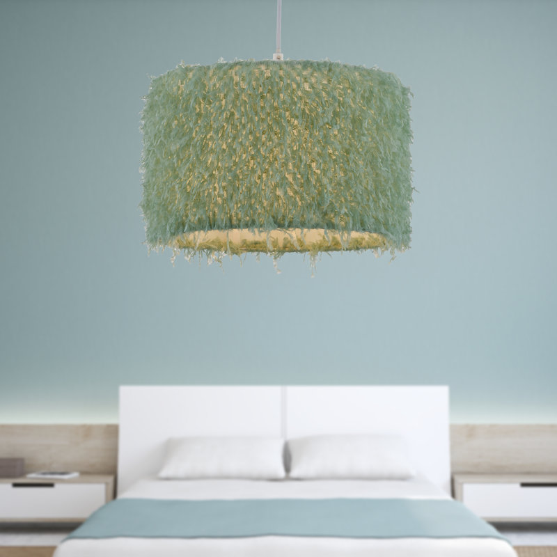 20cm H Polyester Lamp Shade, Green