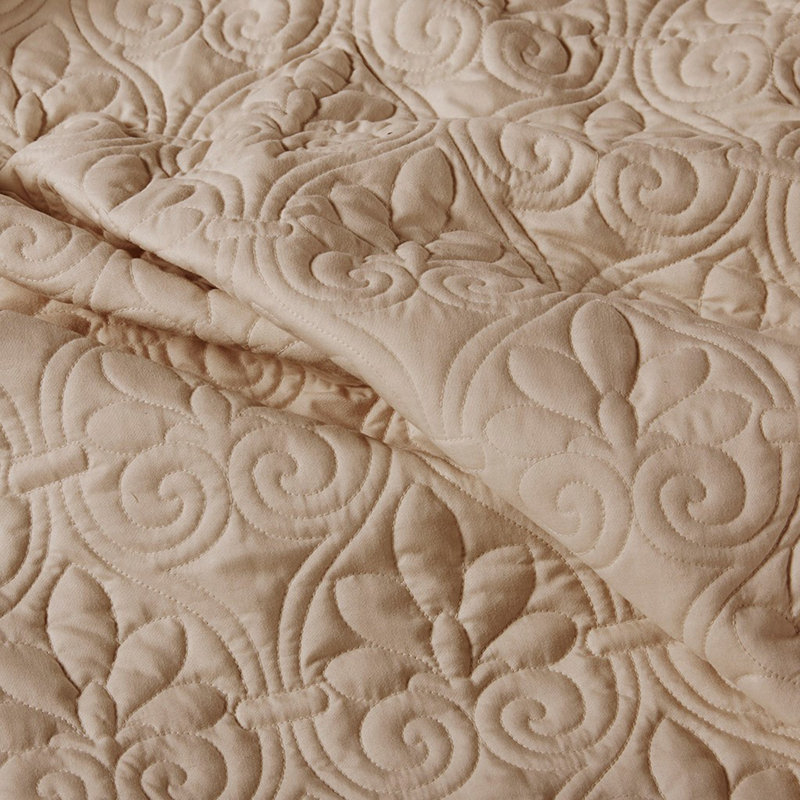 Sandy Bedding, Courtepointe grande + 2 taies décoratives, Kaki