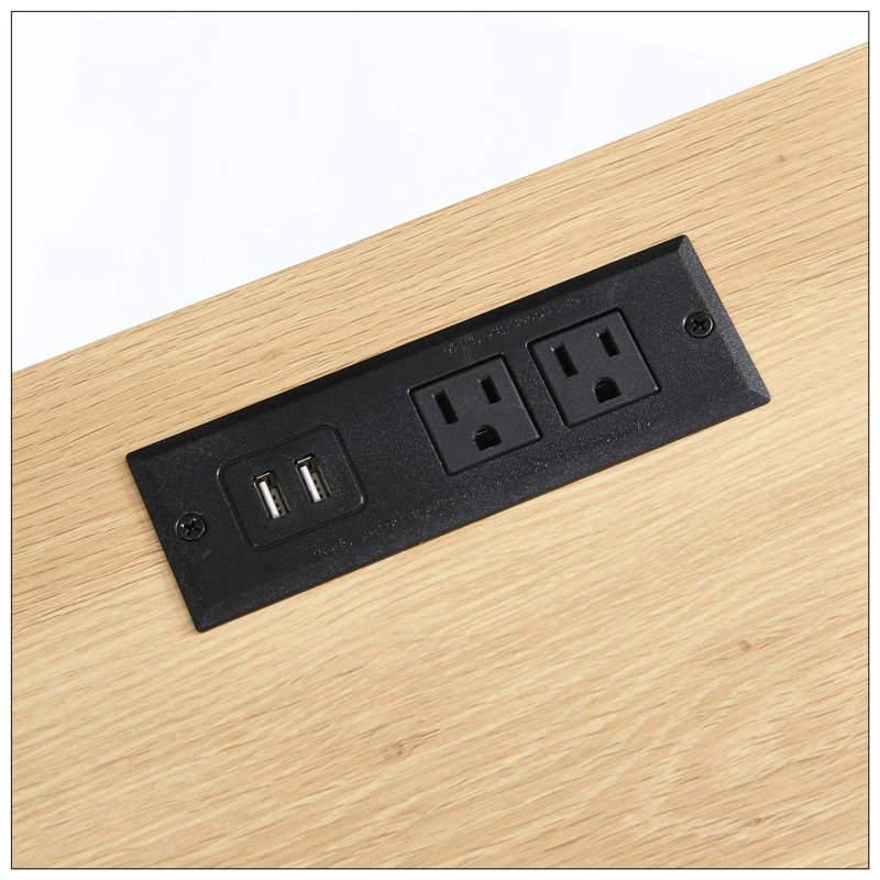 L'ensemble de 2 tables de chevet Charging comprend deux tables de chevet assorties avec des stations de charge intégrées et des tiroirs pour un rangement organisé