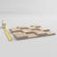 11 7/8"W x 11 7/8"H x 1/2"P Cube Wood Mosaic Wall Tile, Pine
