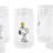 Peanuts Snoopy & Woodstock 16 Ounce Glass Tumblers Set of 6