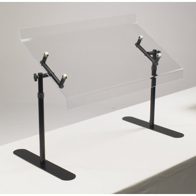 Portable Acrylic Sneeze Guard with Metal Frame