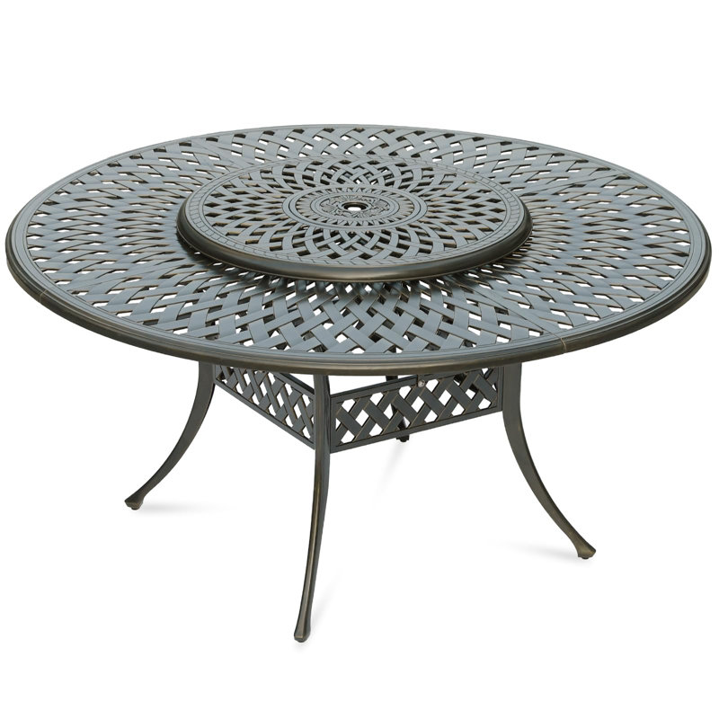 Cast Aluminum Rotating Dining Table