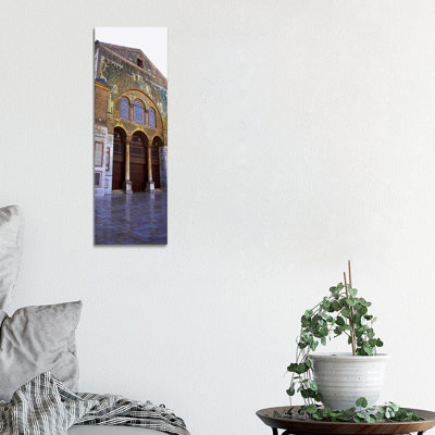 Mosaic Facade Of A Mosque, Umayyad Mosque, Damascus, Syria by Panoramic Images - Wrapped Canvas Panoramic Print