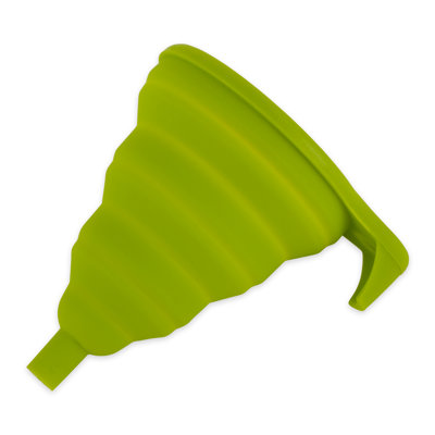 SILICONE FUNNEL - COLLAPSIBLE - GREEN