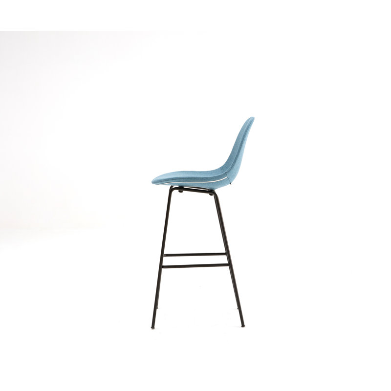 Tabouret de bar et de comptoir TA, Chrome, Bleu océan, Hauteur de bar (hauteur de siège 29,5 pi)
