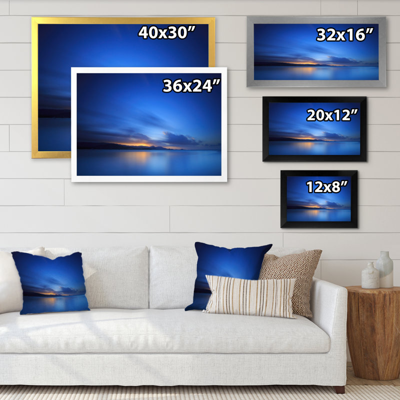 «Panoramic Cloud and Sky At Sunset IV», reproduction sur toile, Cadre d'angle fermé noir, H 8 po x l 12 po x P 1 po