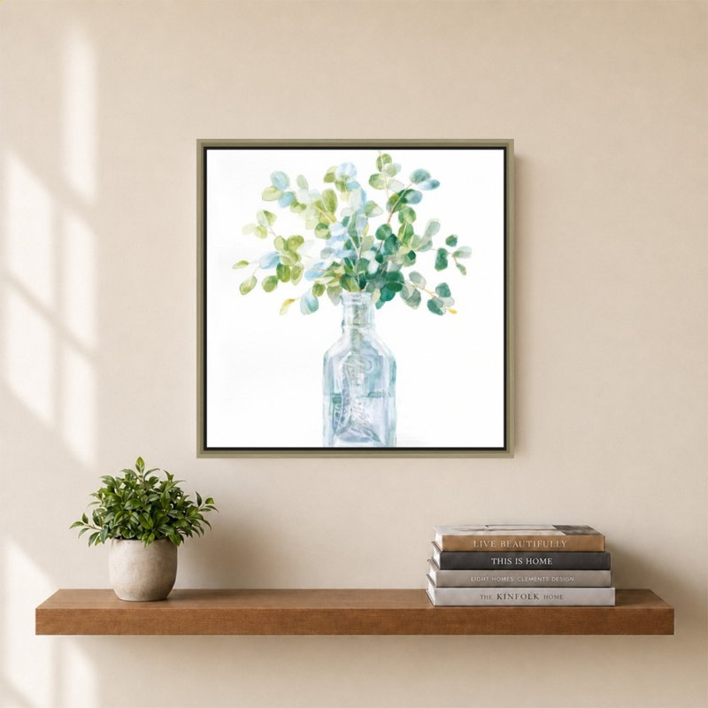 «Beach Flowers IV» par Danhui Nai - impression sur toile, H 34 po x l 34 po, Champagne