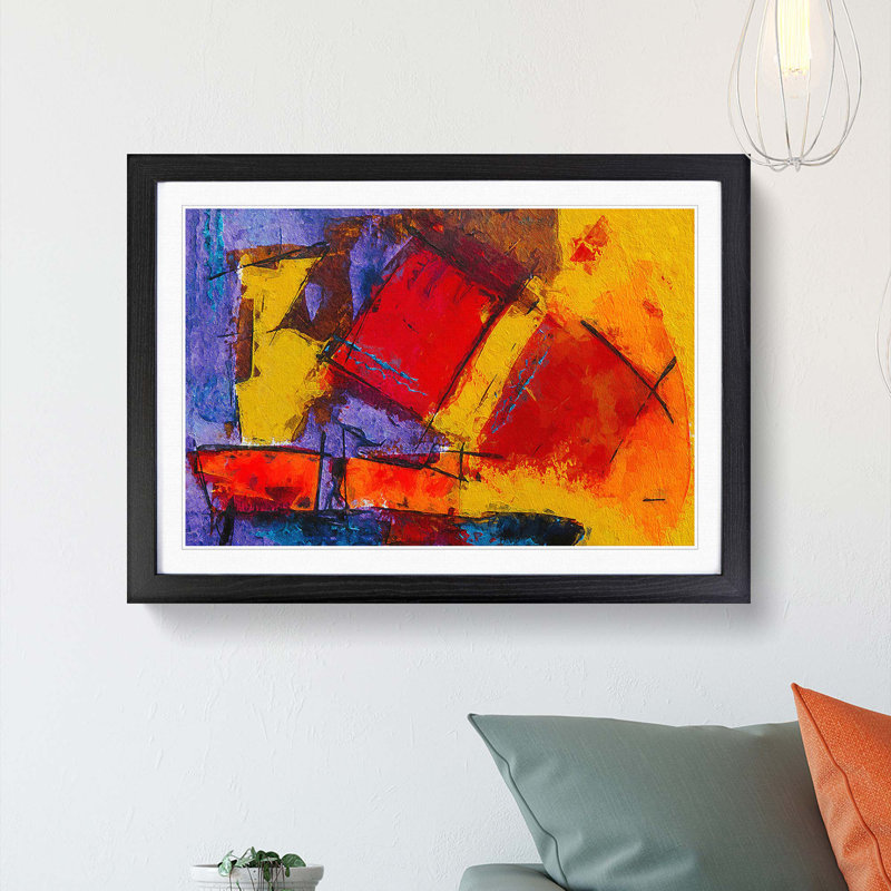Abstract Vol.387 by S.Johnson - Framed Print, 45cm H x 63cm W x 2cm D, Black Framed
