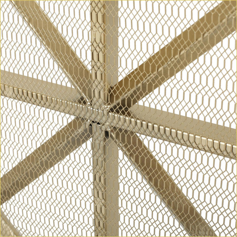 Fireplace Screen | Christopher Knight Home Margaret 3-Panel Iron | Gold, Rose Gold, Black