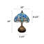 Mini lampe de table Tiffany Simonetti avec libellule en verre coloré à base de libellule bleue l 10 po x P 10 po x H 14 po *-314957552